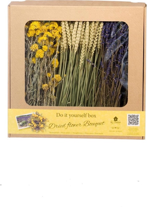 Image du produit Anjel Fleurs séchées avec boîte en carton Jaune/Bleu (Fleurs séchées)