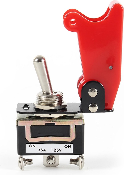 Produktbild Wiltec Kill Switch ON-OFF-ON Notausschalter 12V 35A Kippschalter rote Kappe