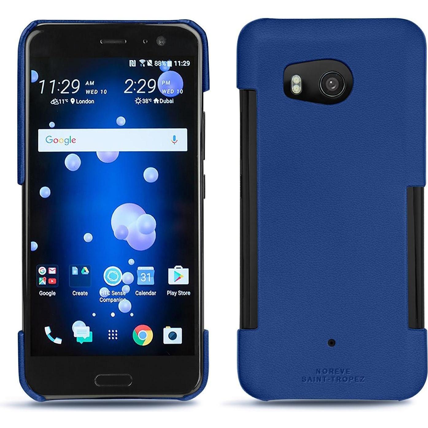 Noreve Lederschutzhülle (HTC U11), Smartphone Hülle, Blau
