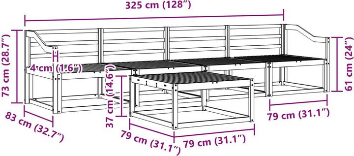Produktbild vidaXL Outdoor-Sofa