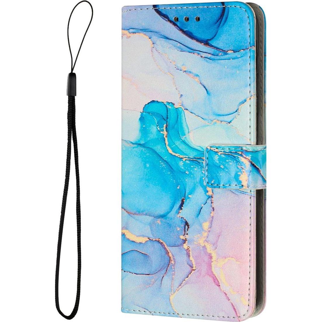 König Design Hülle für Apple iPhone 15 Plus Handy Schutz Case Cover Klapp Tasche Marmor Etuis (Apple iPhone 15 Plus), Sm...