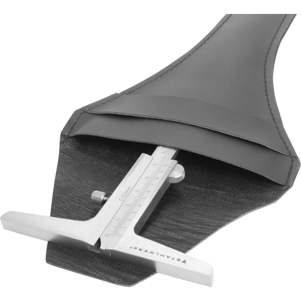 Thumbnail - Stahlwerk, Messlehre, Tiefenmessschieber 0-200 mm DIN 862 aus rostfreiem Edelstahl (20 cm)