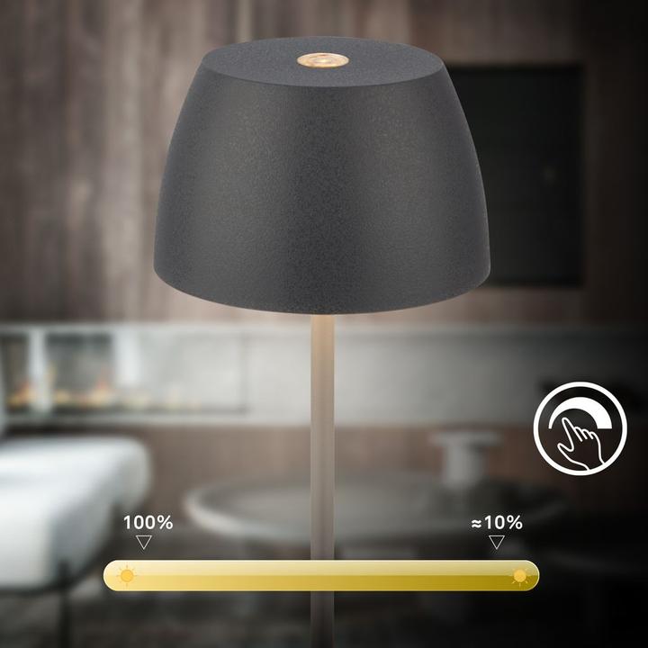 Produktbild Briloner Accu LED table lamp - Mini, Touch, anthracite (150 lm)