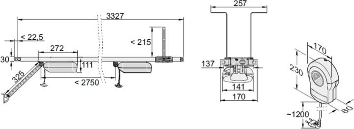 Actual product image Sommer Torantriebe SOM S10154-00001 S 9060 pro+ (drive unit incl. rails, Pearl Vibe), FM 86