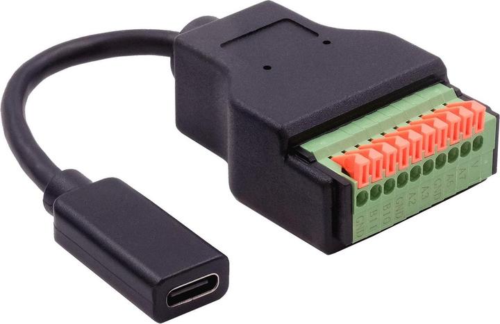 Image du produit Exsys Adaptateur USB-C Terminal Block (USB-C, 15 cm)