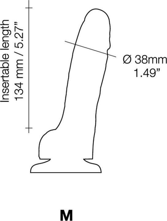 Actual product image Strap-on-me Sliding Skin Realistic Dildo Flesh M