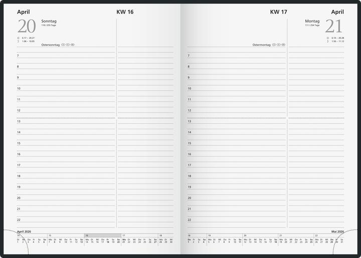 Actual product image Rido Buchkalender Chefplaner schwarz (A5, 1 day / 1 page)