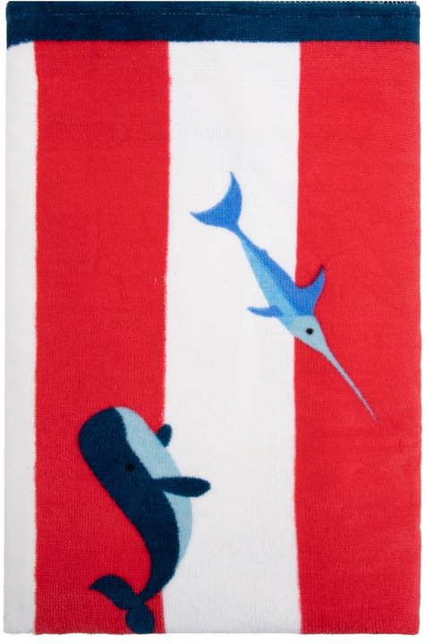 Actual product image Swim Essentials Luxe Beach Poncho Red Whale (65 x 65 cm)