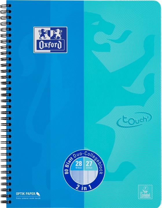 Produktbild Oxford Collegeblock Touch Duo (A4+, Kariert, Weicher Einband)