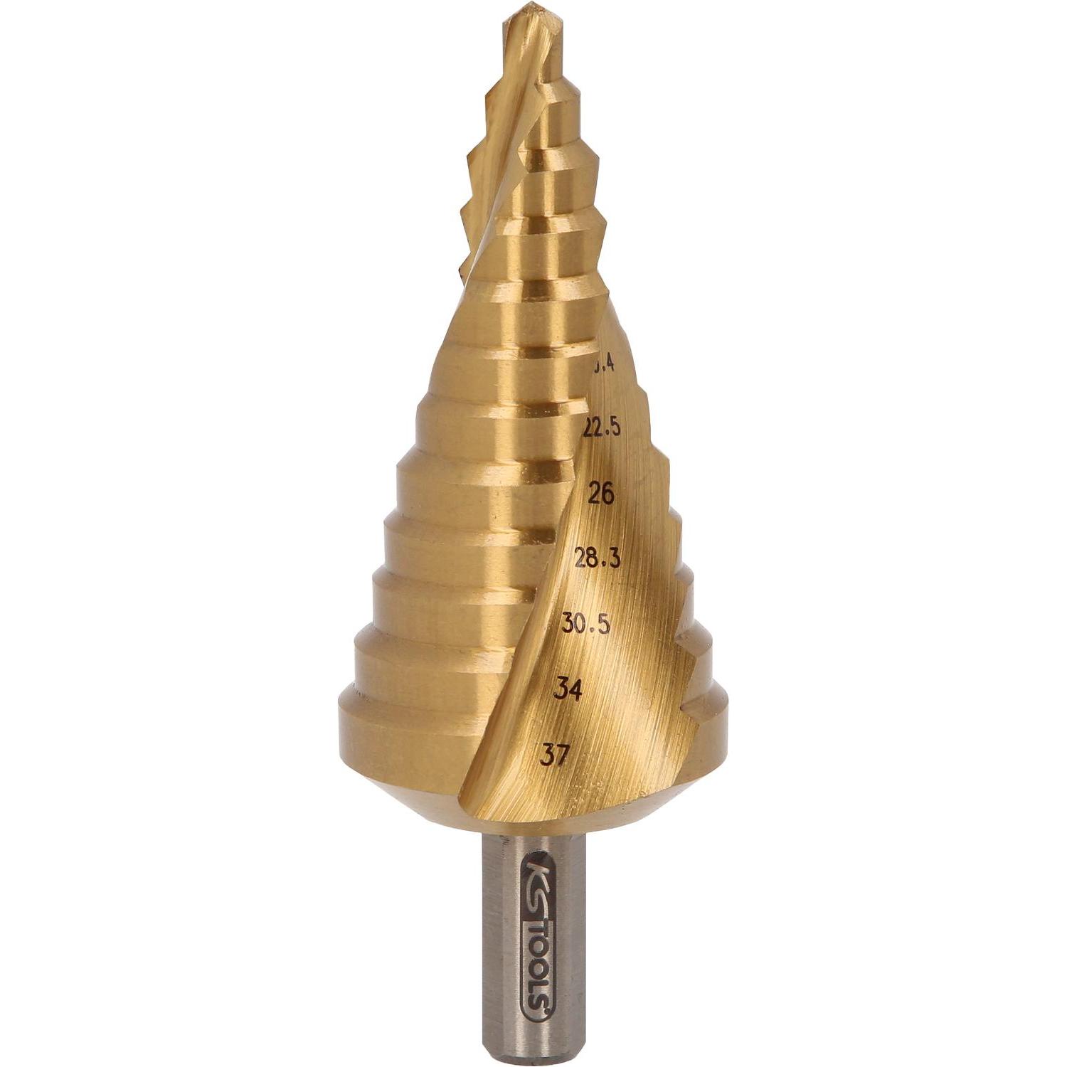 Thumbnail - KS Tools, Bohrereinsatz, HSS-TiN Stufenbohrer (37 Millimeter)