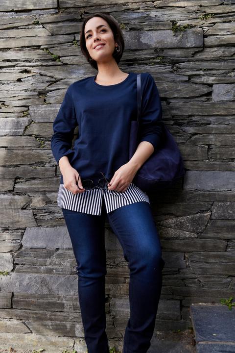 Produktbild Ulla Popken Sweater, Blusensaum, Rundhals, Langarm (54, 56)