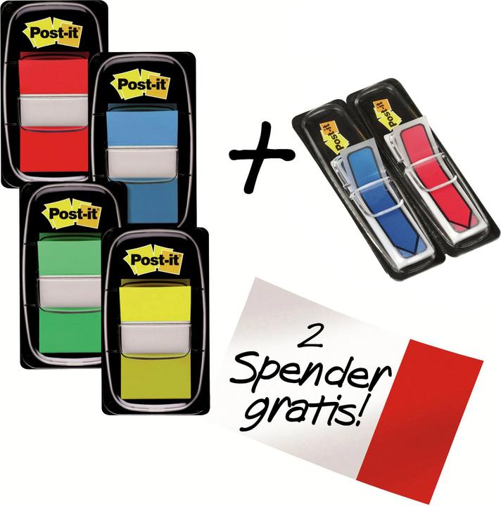 Productafbeelding Post-it Paginamarker Index twee maten (43.20 x 25.40 mm)