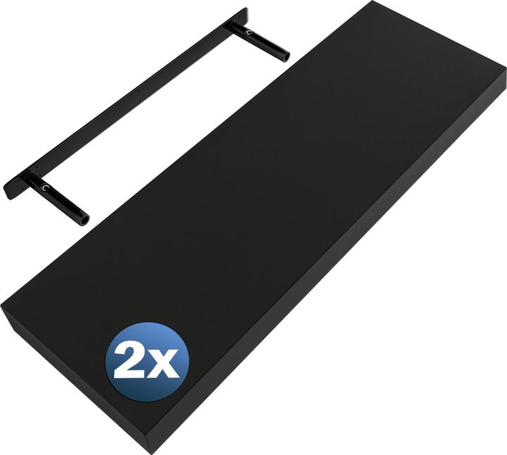 Set of 2 matt black