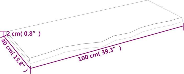 Image du produit vidaXL Tischplatte (100 x 40 cm)
