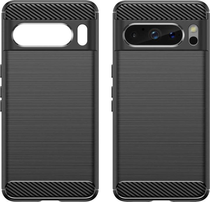 Produktbild Cover-Discount Google Pixel 8 Pro - Metall Carbon Look Hülle schwarz (Google Pixel 8 Pro)
