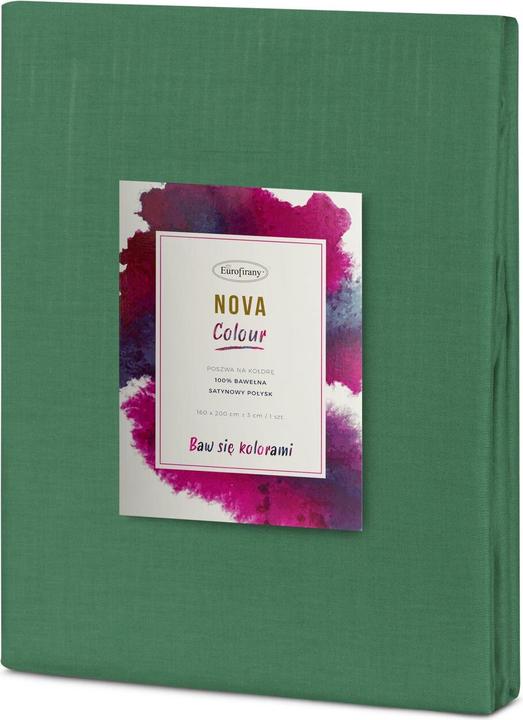 Image du produit Eurofirany NOVA COLOR POS / NOVAC / ZI / PO Couverture de duvet en coton avec satin, 220X200 cm, couleur : vert (Housse de couette, 220 x 200 cm)
