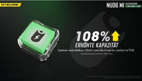 Actual product image Nitecore NU06 MI - multicoloured signal light with IR