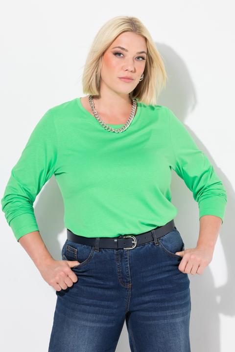 Produktbild Ulla Popken Shirt, Slim, Rundhalsausschnitt, Langarm (58)