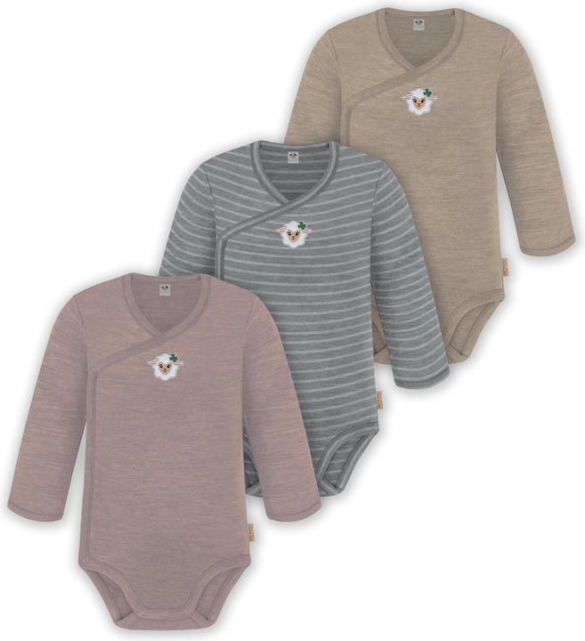 Immagine prodotto Normani Confezione da 3 pezzi di body a maniche lunghe in merino per bambino e bambina - 9355 (50)
