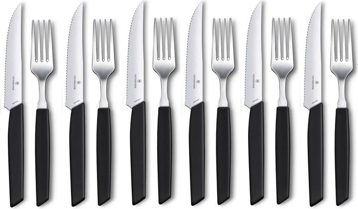 Actual product image Victorinox Cutlery set Swiss Modern 12 pieces, Black (12 Piece, Cutlery set)