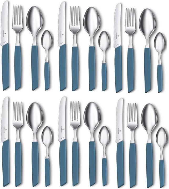 Productafbeelding Victorinox Bestekset Swiss Modern 24-delig, Blauw (24 Stuk, Bestekset)
