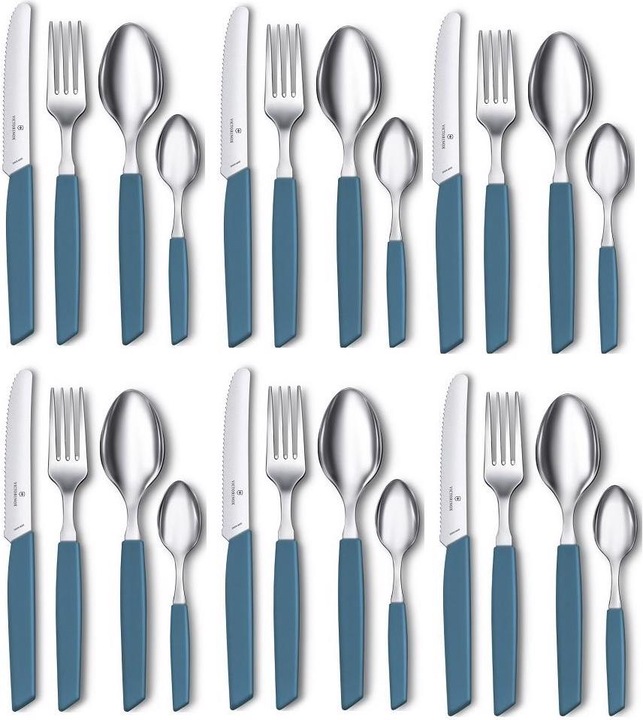 Productafbeelding Victorinox Bestekset Swiss Modern 24-delig, Blauw (24 Stuk, Bestekset)