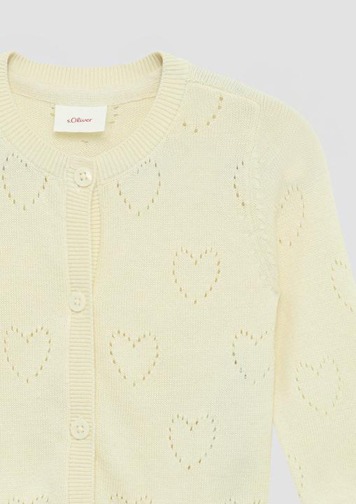 Produktbild S.Oliver Strickjacke Cardigan mit Herz-Ajourmuster (80)