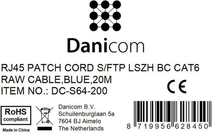 Produktbild Dsit CAT 6 Netzwerkkabel LSOH (S/FTP, CAT6, 20 m)