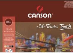 Image du produit Canson Bloc de papier à dessin "Mi-Teintes Touch", 297 x 420 mm (297 x 420 mm, Blanc)