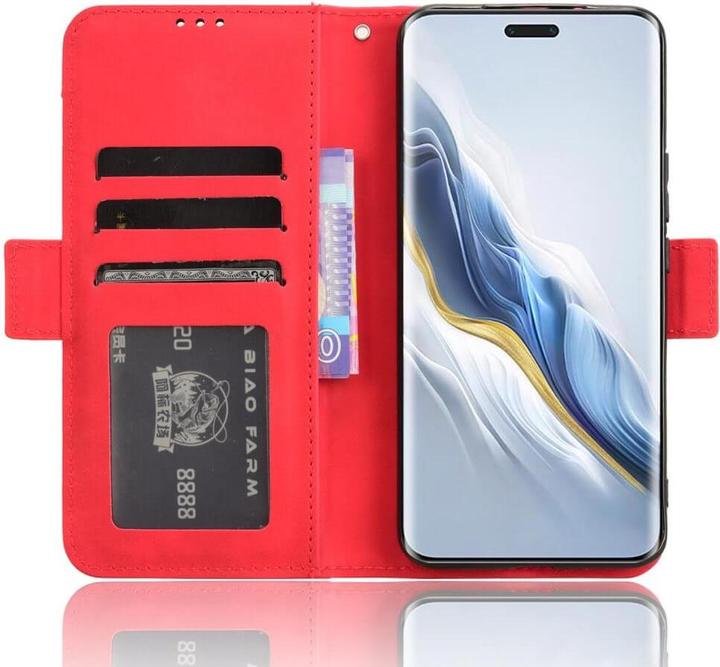 Produktbild Cover-Discount Honor Magic6 Pro - Etui viele Kartenfächer rot (Honor Magic6 Pro)