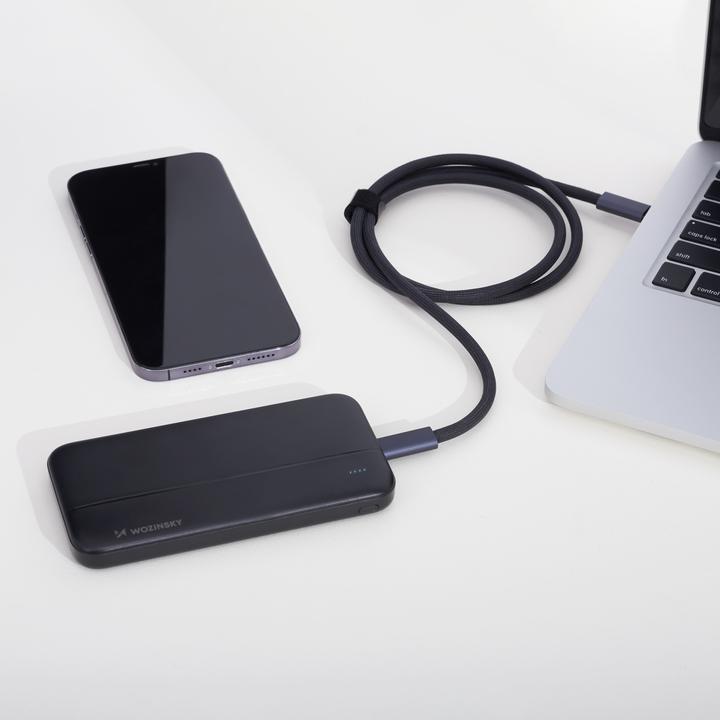 Actual product image Wozinsky powerbank Li-Po 10000mAh 2 x USB black (WPBBK1) (10000 mAh)