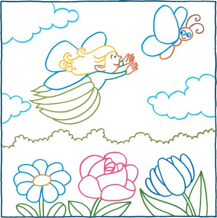 Actual product image Magic paper coloring book in fairy forest