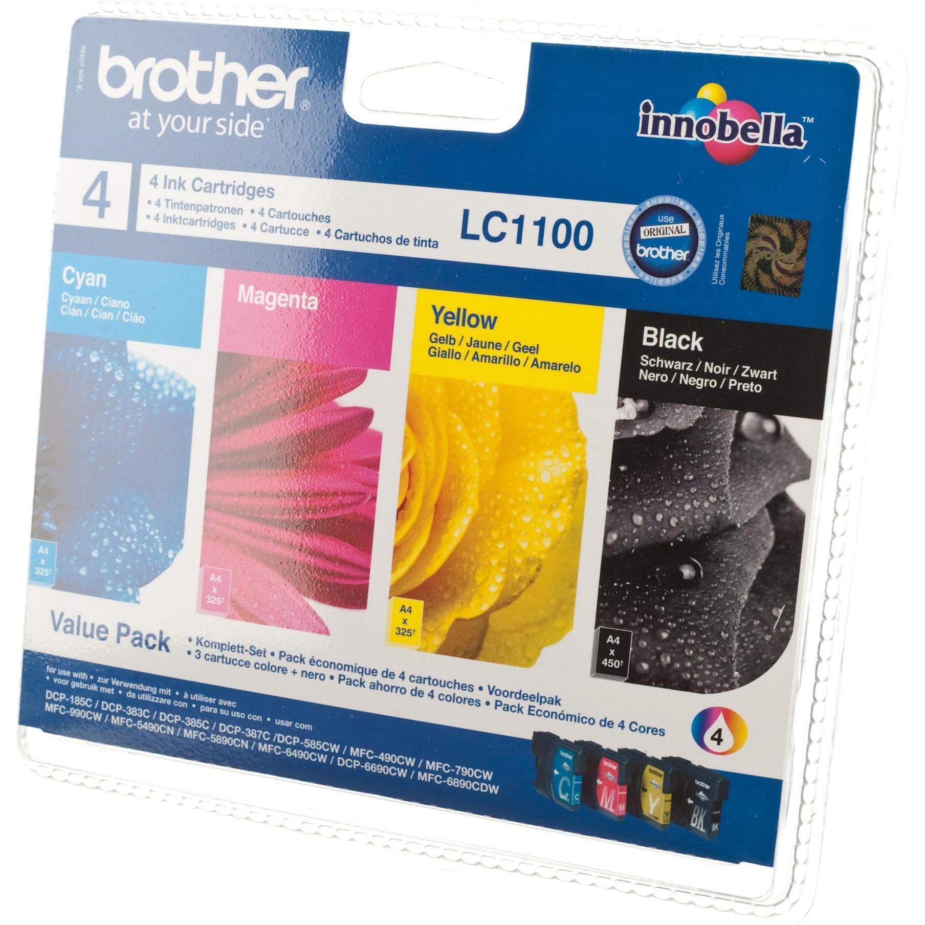 Brother, Druckerpatrone, LC-1100VALBP Value Pack (M, BK, Y, C)