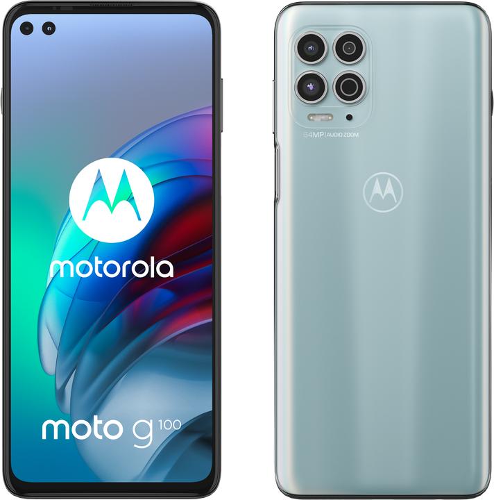 Produktbild Motorola Moto G100 (128 GB, Iridescent Sky, 6.70", Hybrid Dual SIM, 5G)