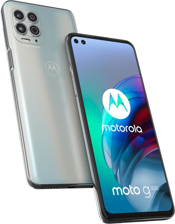 Produktbild Motorola Moto G100 (128 GB, Iridescent Sky, 6.70", Hybrid Dual SIM, 5G)