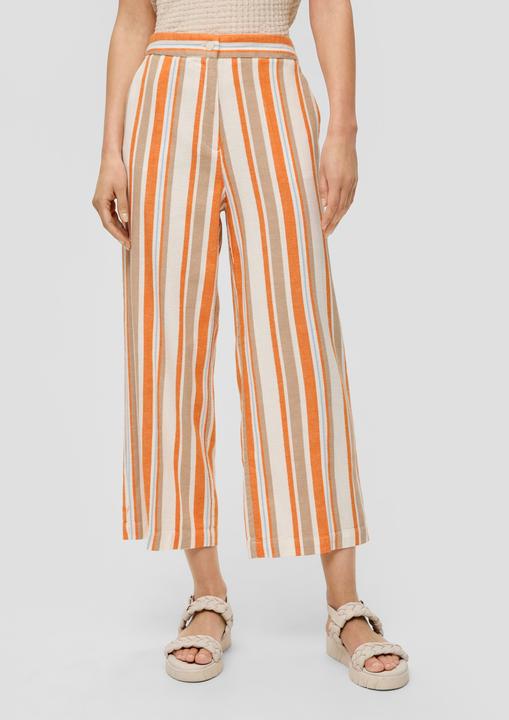 Produktbild S.Oliver Hose Gestreifte Stoffhose mit Bundfalten (38)