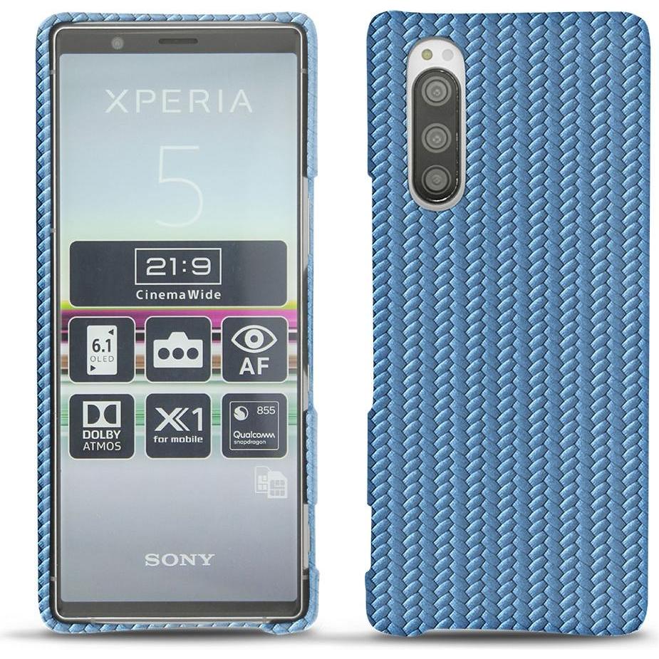 Noreve Lederschutzhülle (Sony Xperia 5), Smartphone Hülle, Blau