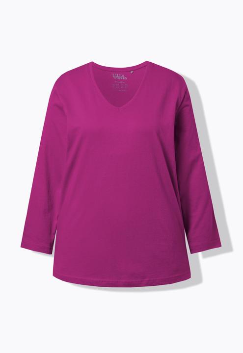 Produktbild Ulla Popken Shirt, V-Ausschnitt, Relaxed, Langarm (60)