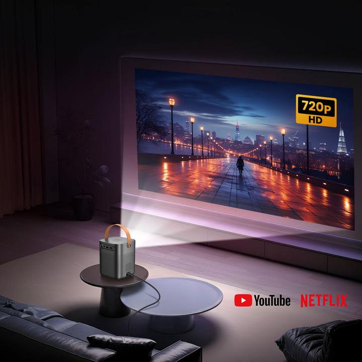 Produktbild Hoco Headphone with microphone projector with Android software Wi-Fi Bluetooth 720P DT4 gray (HD)