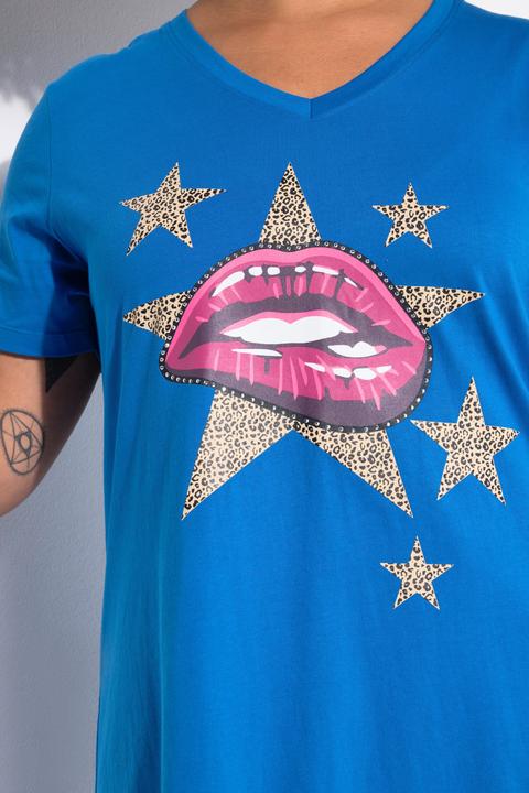 Image du produit Angel of Style T-Shirt, Komfort Fit, Lippen-Motiv, Ziersteinchen (48)