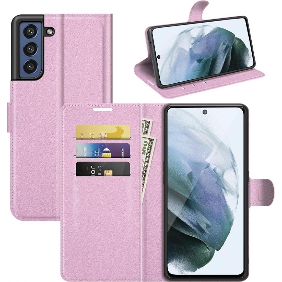 Screenguard Samsung Galaxy S21 FE Leather Guard Lederhülle (Samsung Galaxy S21 FE), Smartphone Hülle, Rosa