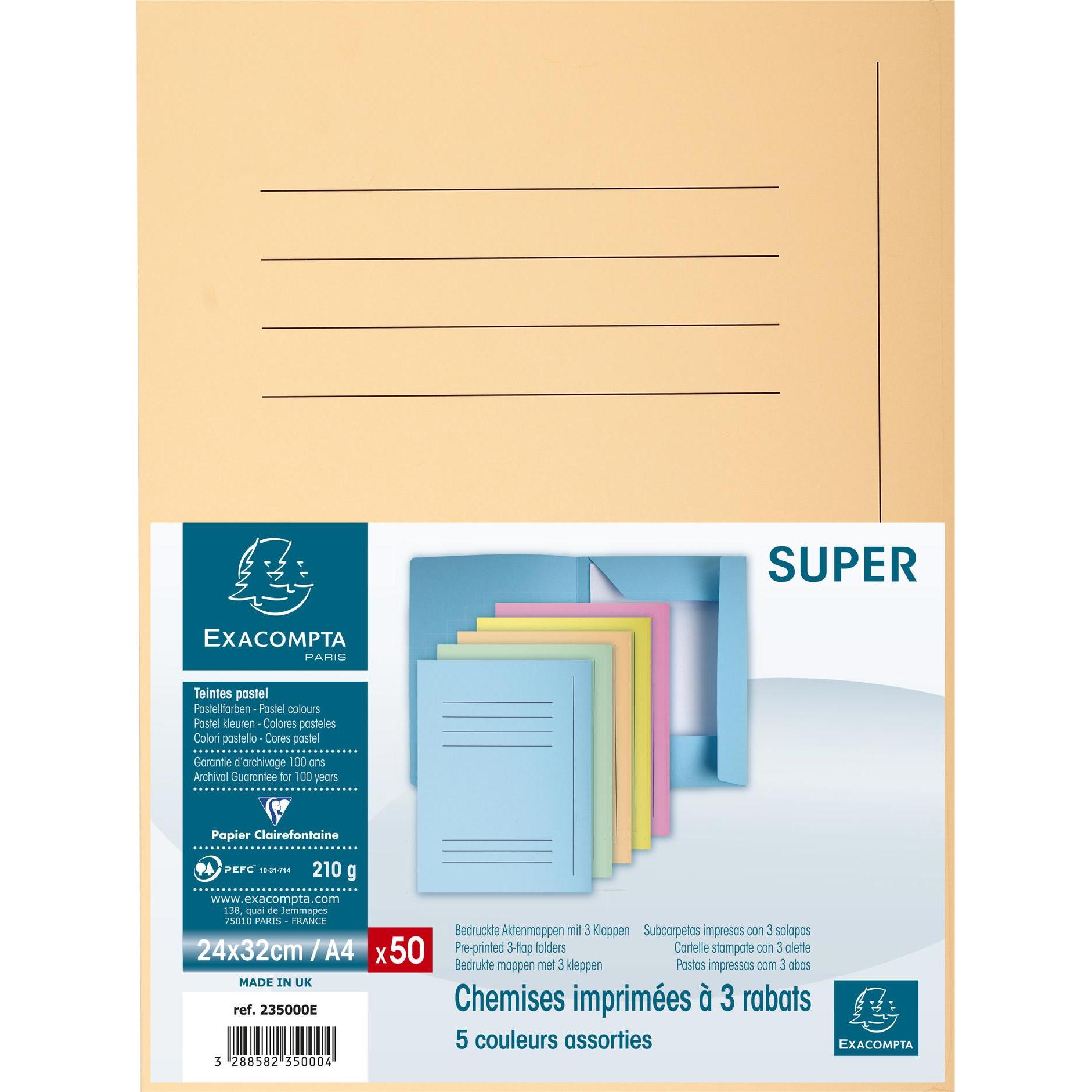 Thumbnail - Exacompta, Mappe, Sammelmappen - Aktendeckel (A4, 50 x)