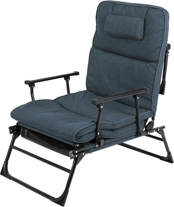 Schwarz mit Polster inkl. Kopfkissen Blau