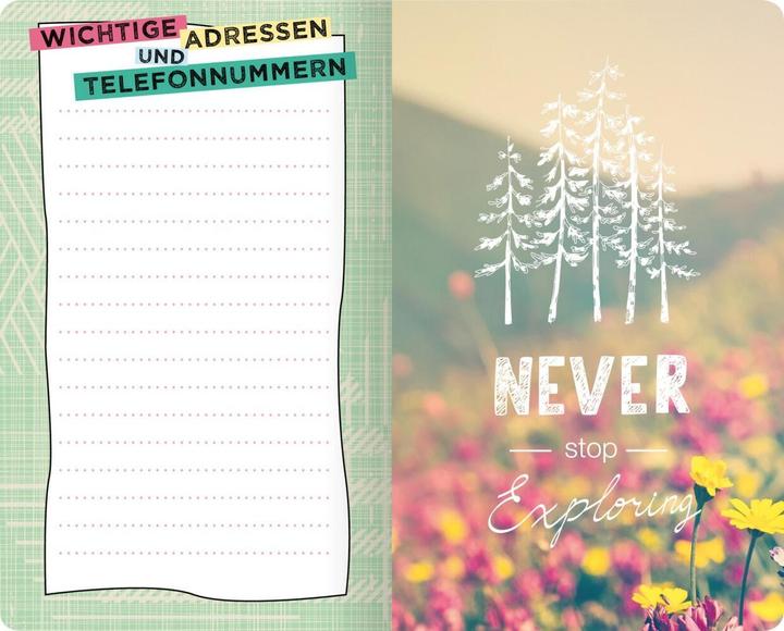 Produktbild Tagebuch Abenteuer Wanderlust (Blanko, Harter Einband)