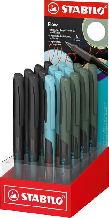 Produktbild STABILO Flow Kugelschreiber Display (purist blau, 16x)