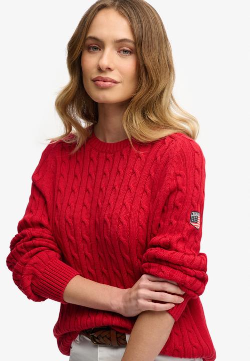 Produktbild Superdry Lässiger Damen-Pullover mit Zopfmuster (XS)