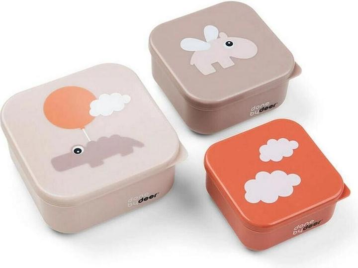 Done by Deer Snack box set 3-pack Happy clouds Pink
