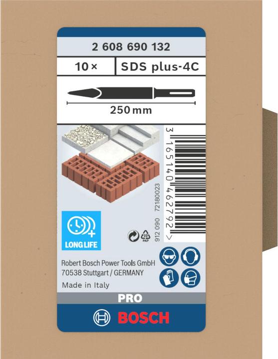Actual product image Bosch Professional Zubehör PRO SDS plus-4C pointed chisel set, 250 mm