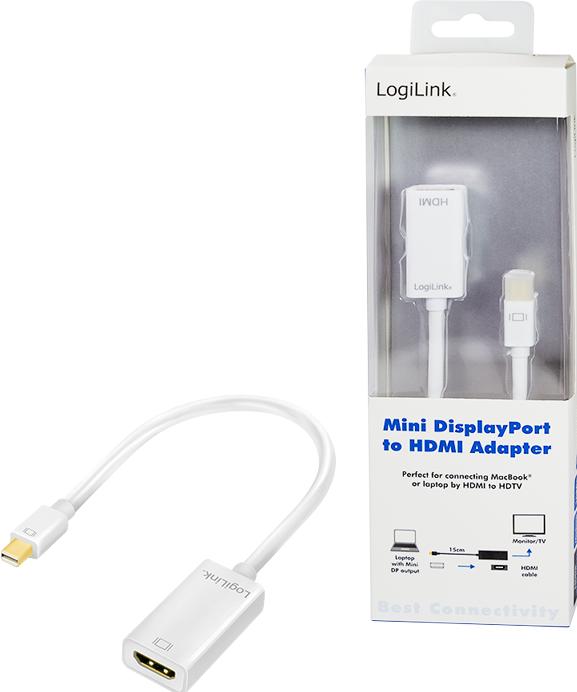 Actual product image LogiLink Mini DP zu (HDMI, 10 cm)