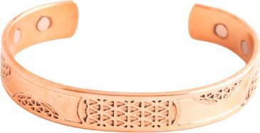 Berk Kupfer Magnetarmreif Blume des Lebens, klein (Kupfer)